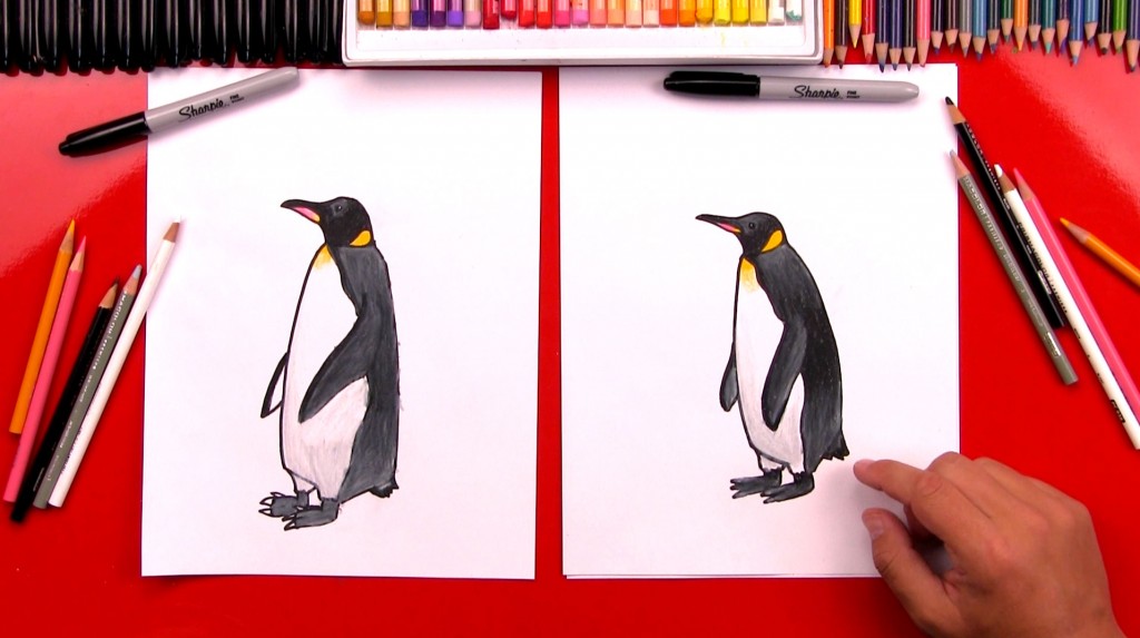 How To Draw A Realistic Emperor Penguin