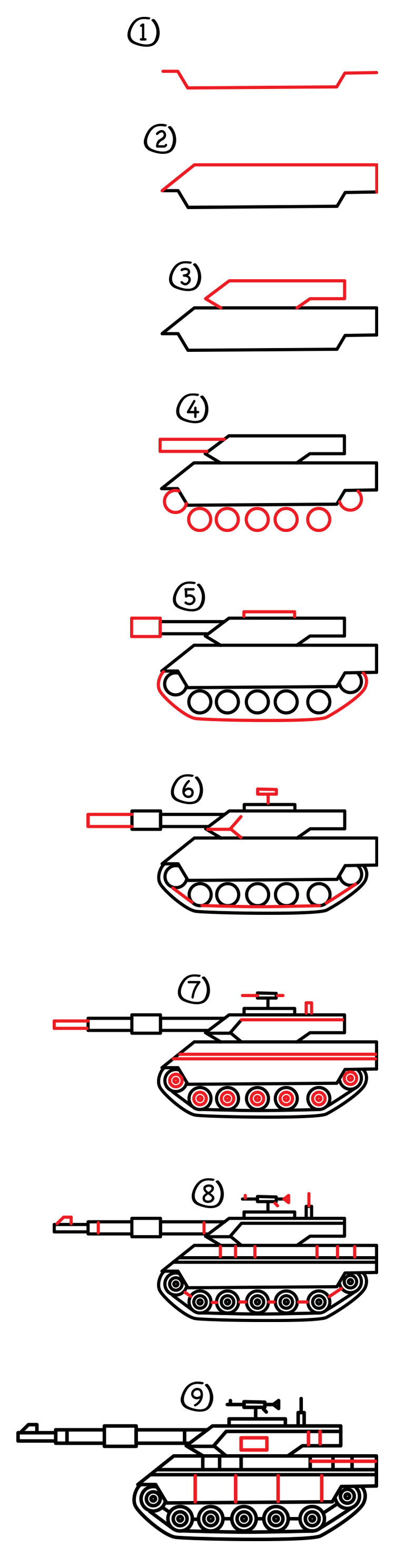 How To Draw A Realistic Tank Art For Kids Hub
