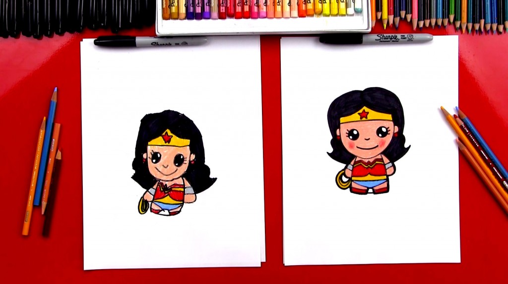 How To Draw Cartoon Wonder Woman