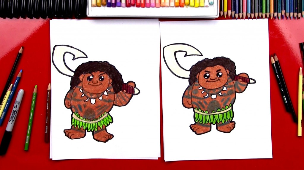 How To Draw Maui From Moana