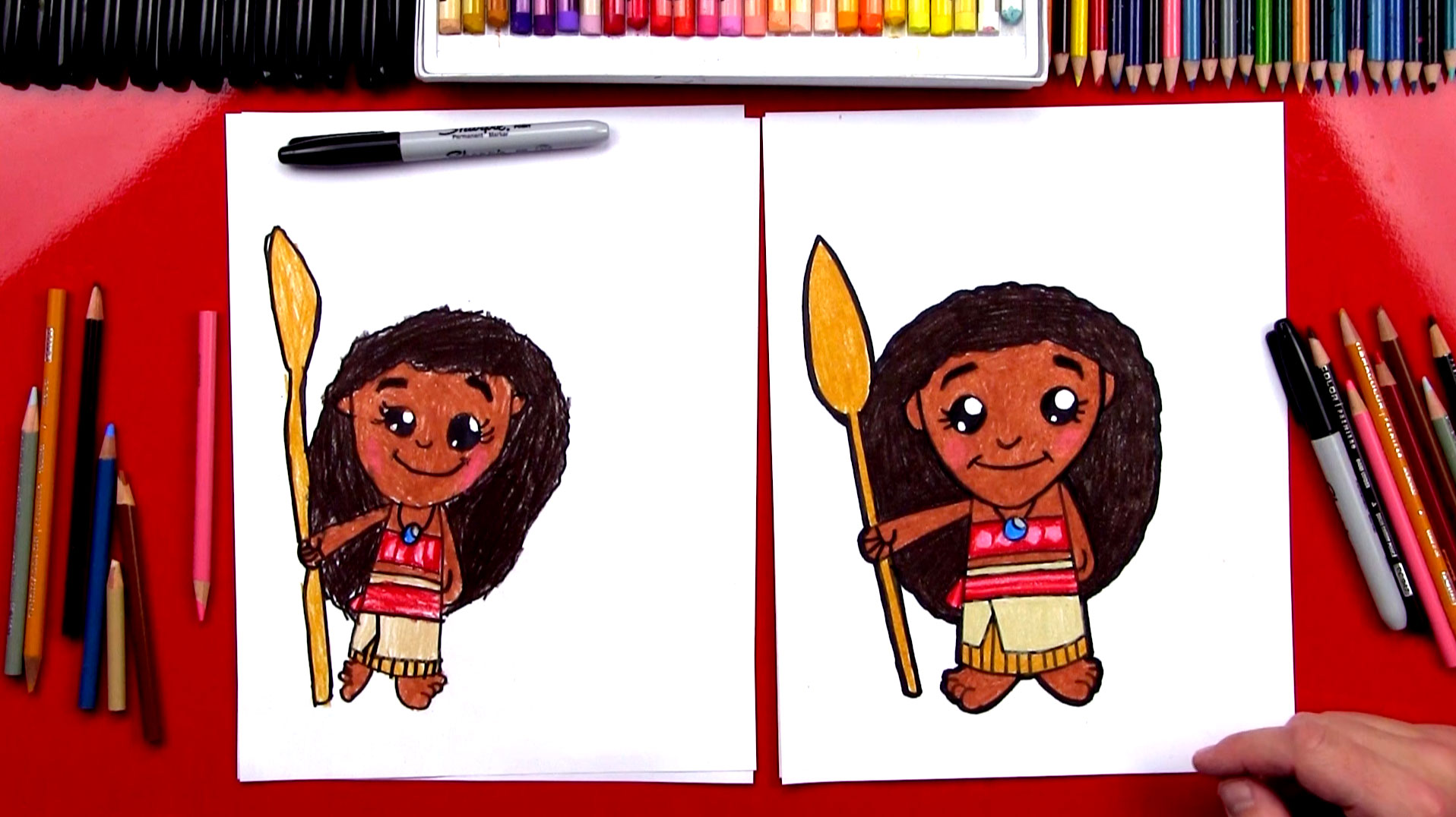 How To Draw Moana - Art For Kids Hub -