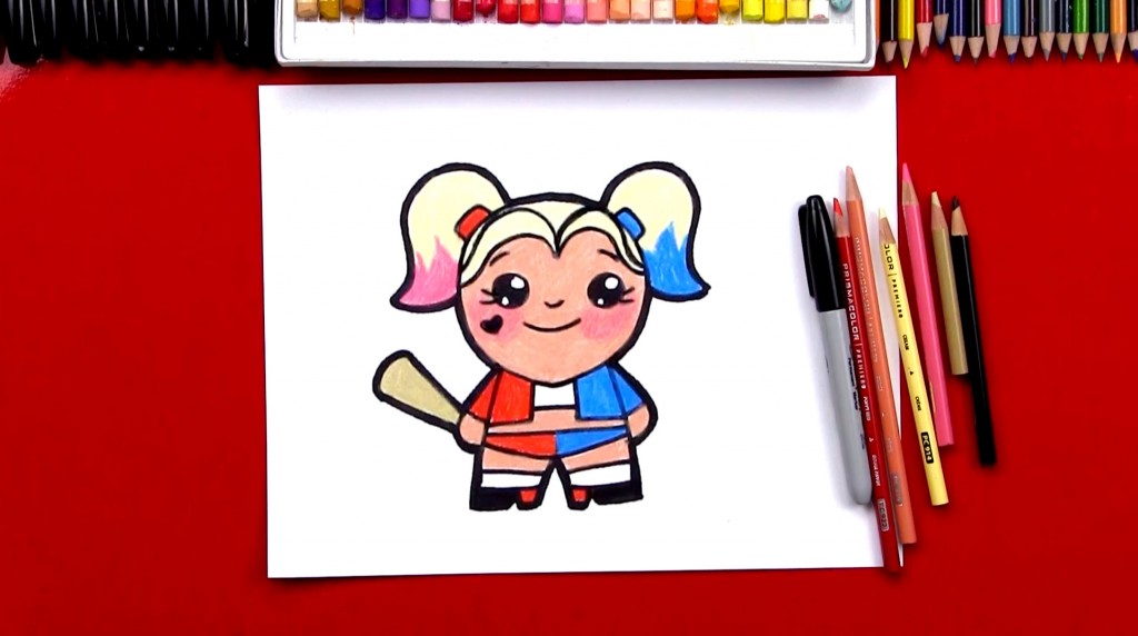 How To Draw Cartoon Harley Quinn