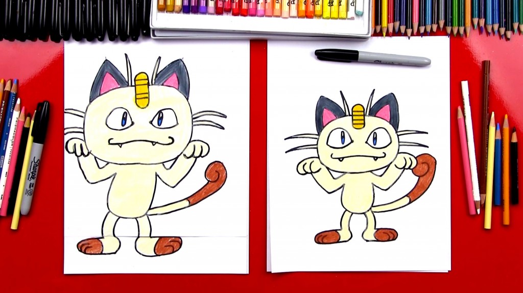 How To Draw Meowth Pokemon