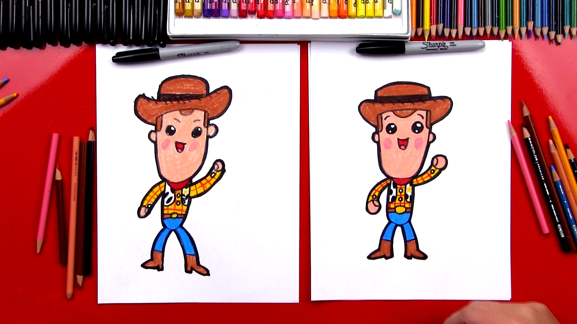 How To Draw Cartoon Woody From Toy Story