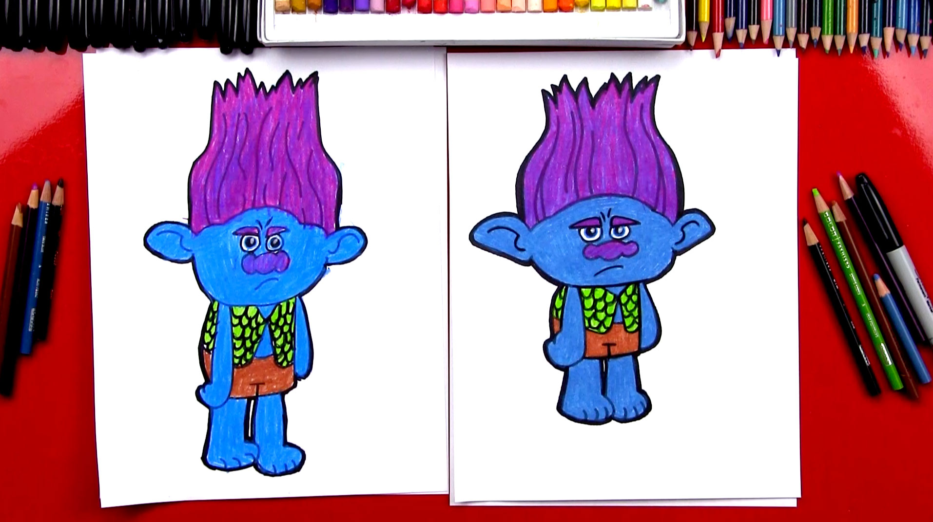 How To Draw Branch From Trolls - Art For Kids Hub -