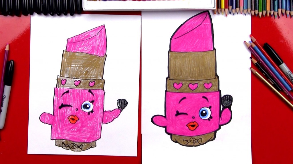 How To Draw Lippy Lips Shopkins