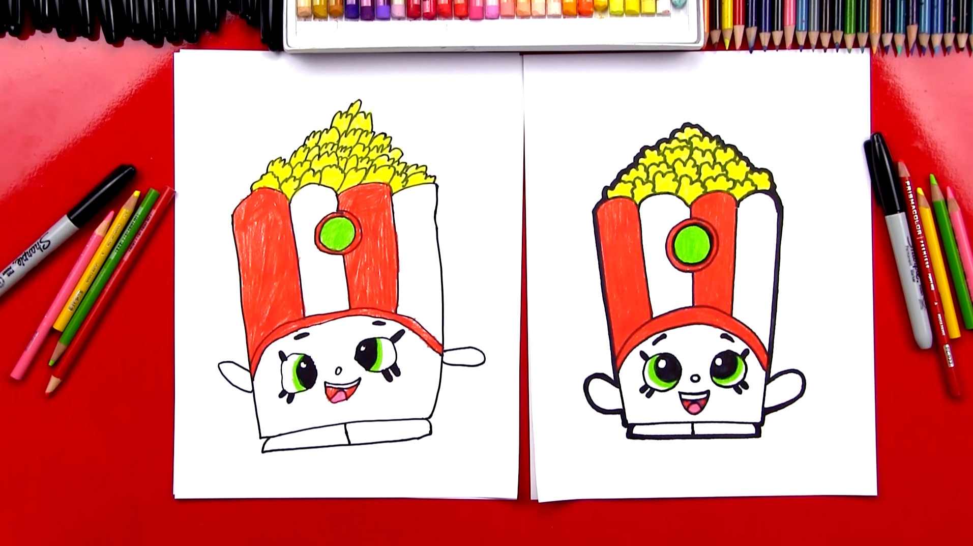 How To Draw Poppy Corn Shopkins - Art For Kids Hub