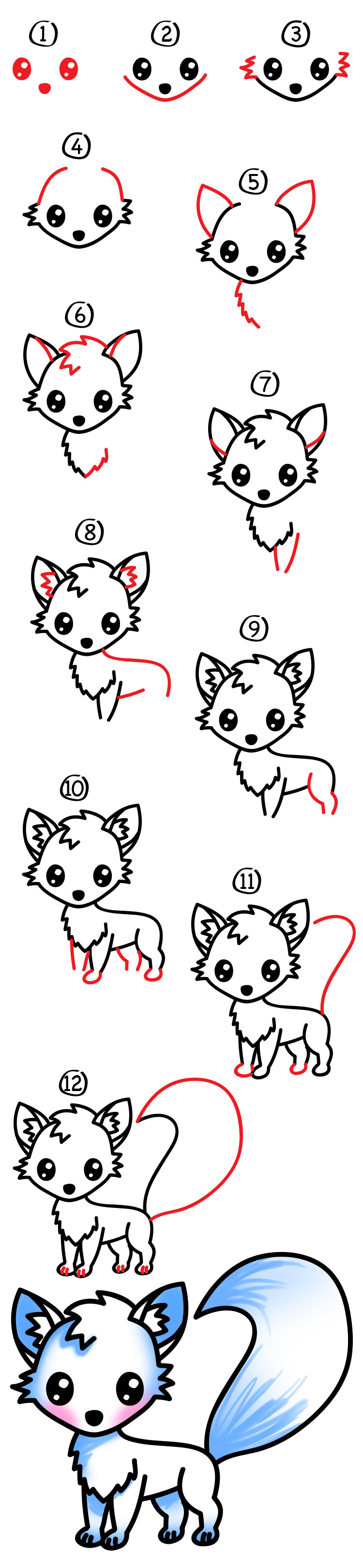 How To Draw An Arctic Fox - Art For Kids Hub