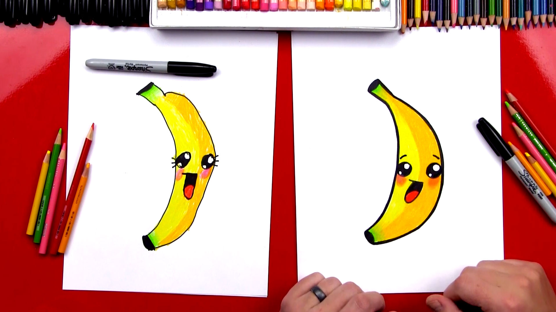 How To Draw A Cartoon Banana - Art For Kids Hub -