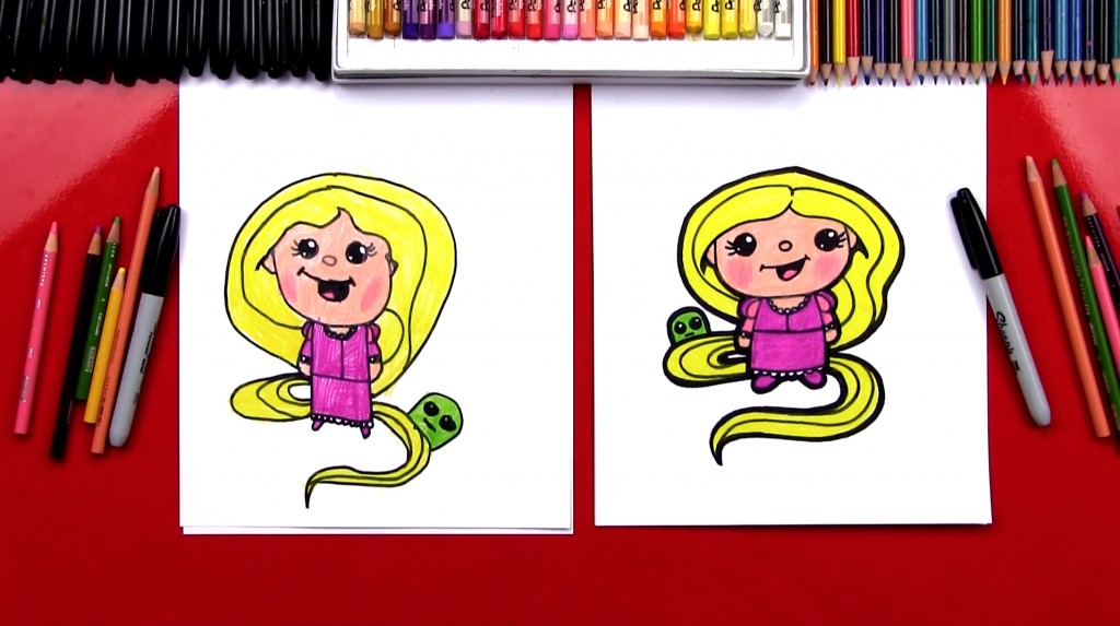 How To Draw Cartoon Rapunzel
