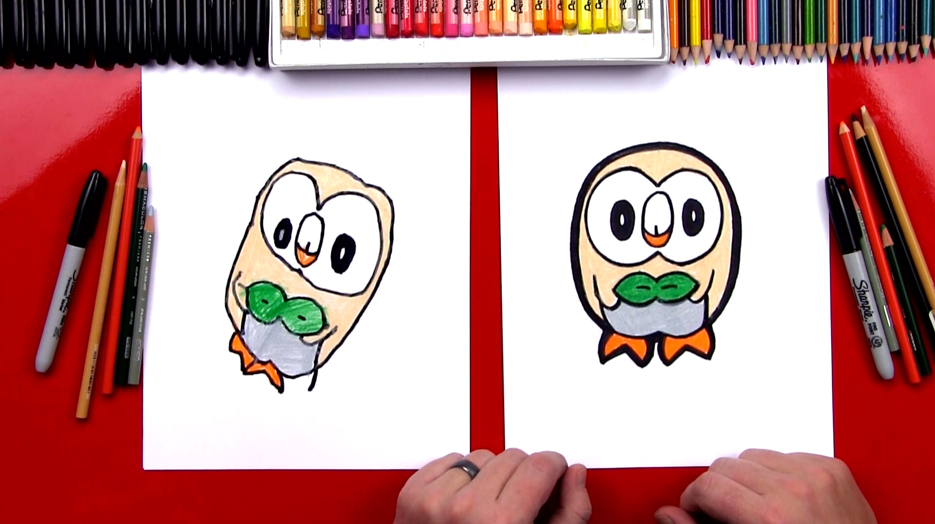 How To Draw Rowlet Pokemon - Art For Kids Hub