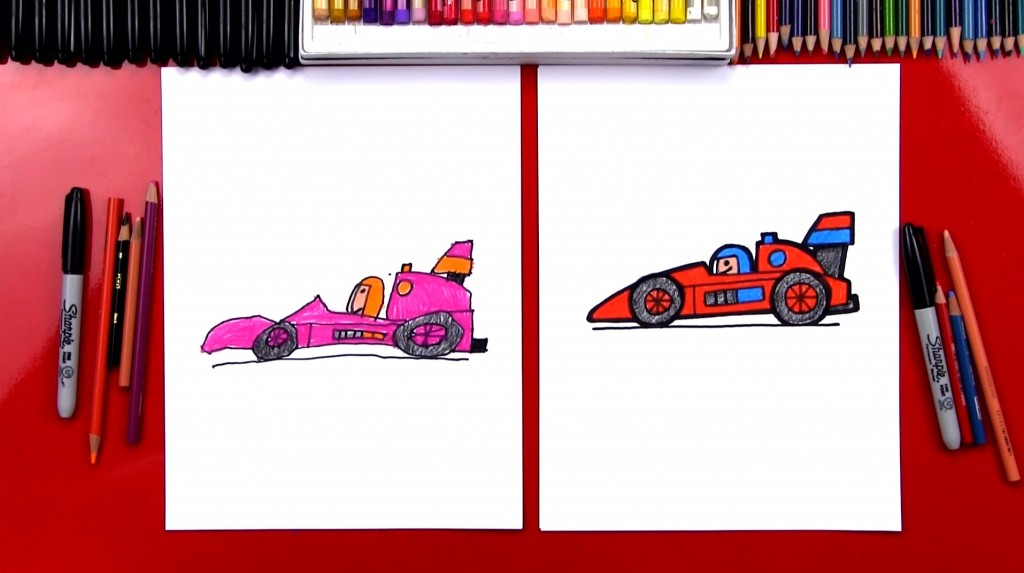 How To Draw A Race Car For Young Artists