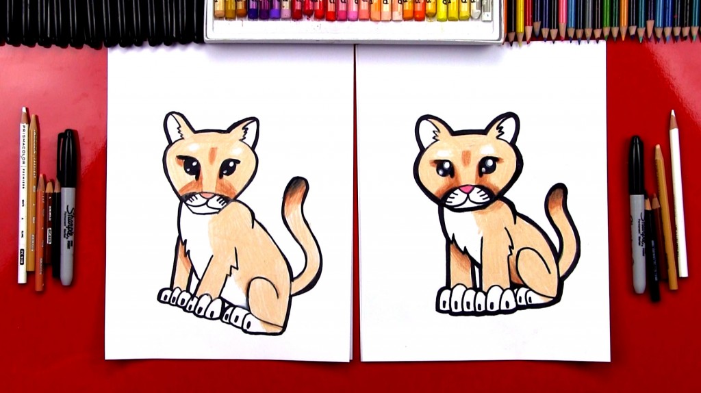 How To Draw A Cartoon Cougar