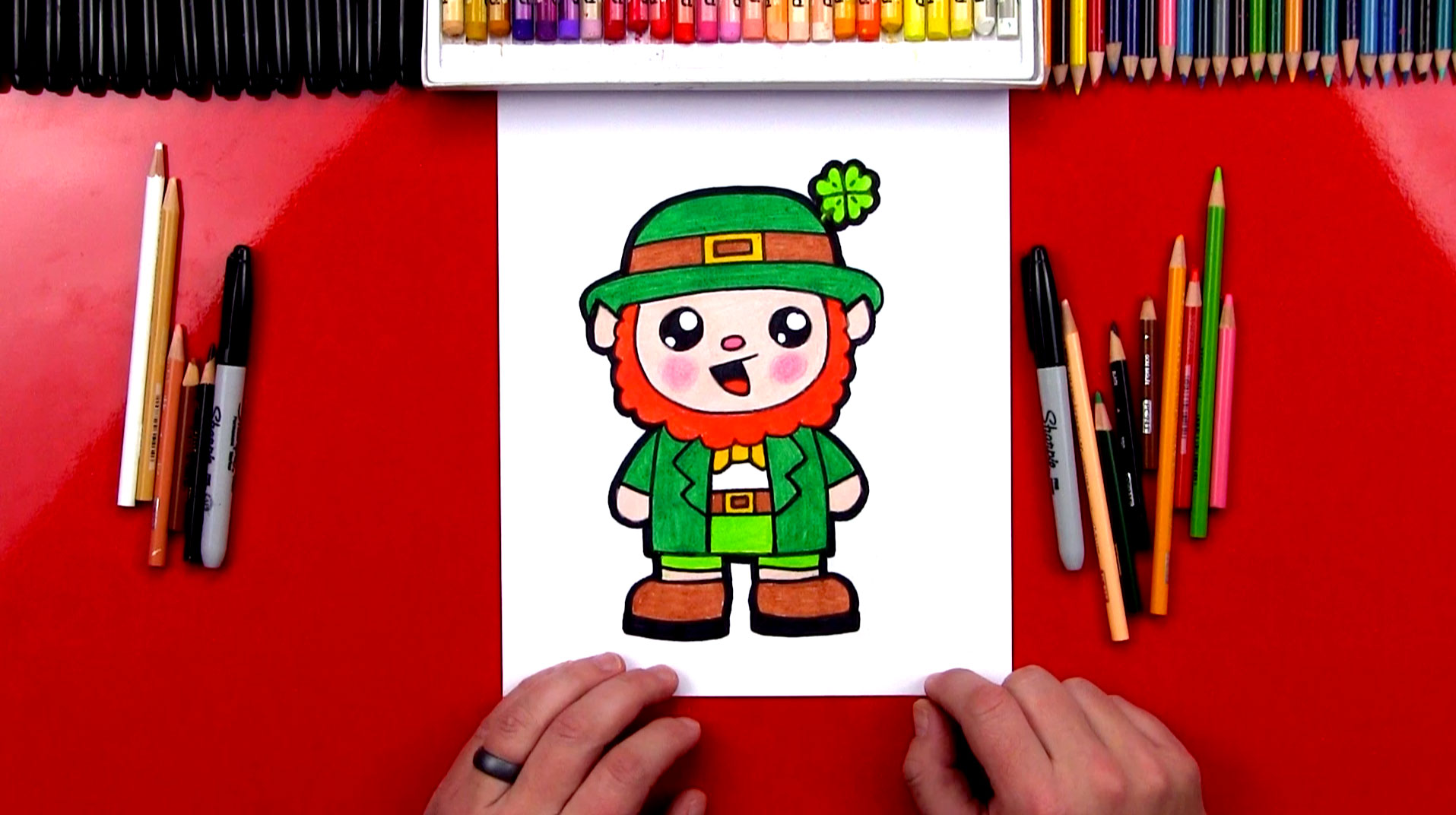 How To Draw A Cartoon Leprechaun - Art For Kids Hub