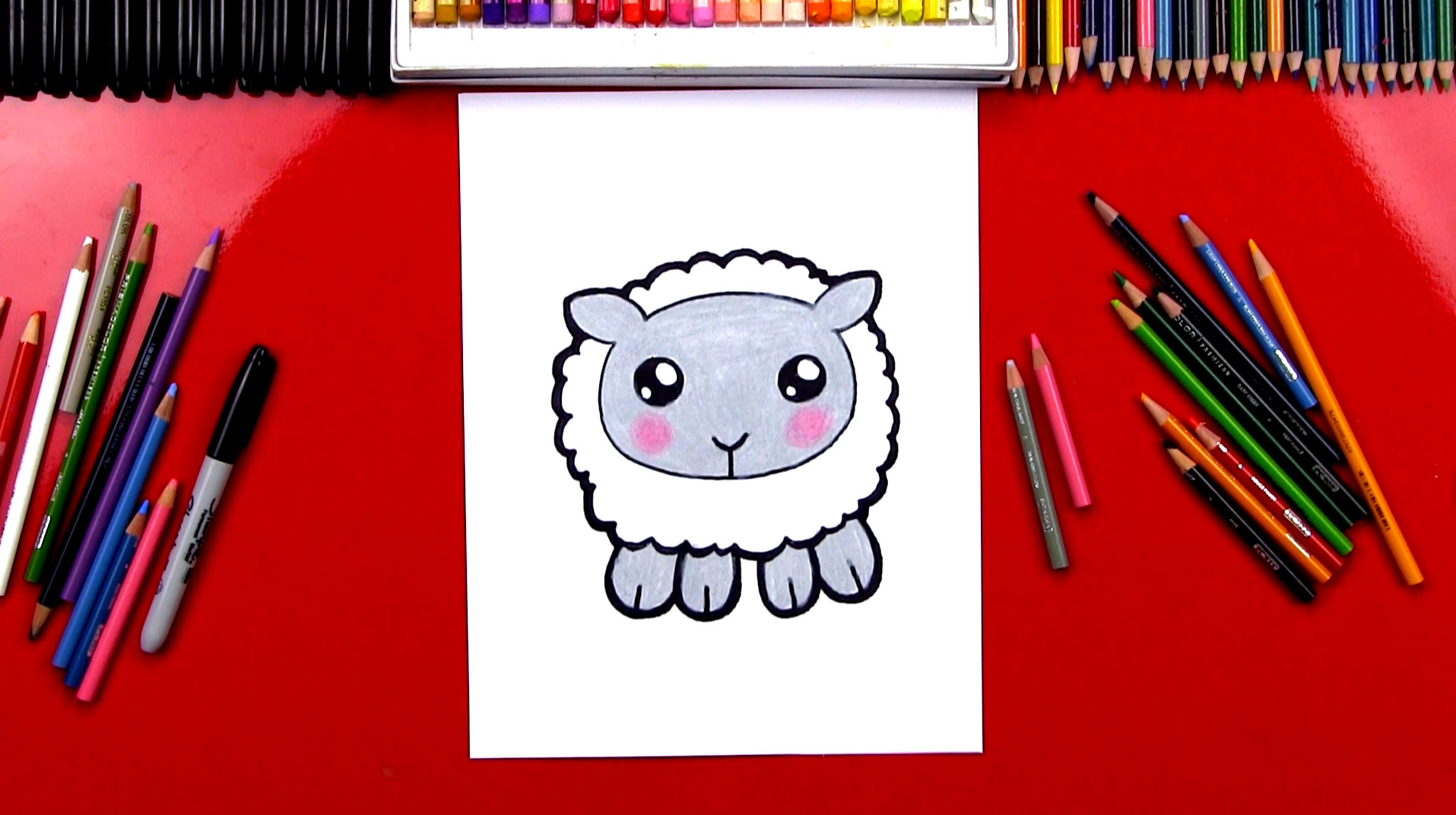 How To Draw A Cartoon Sheep - Art For Kids Hub