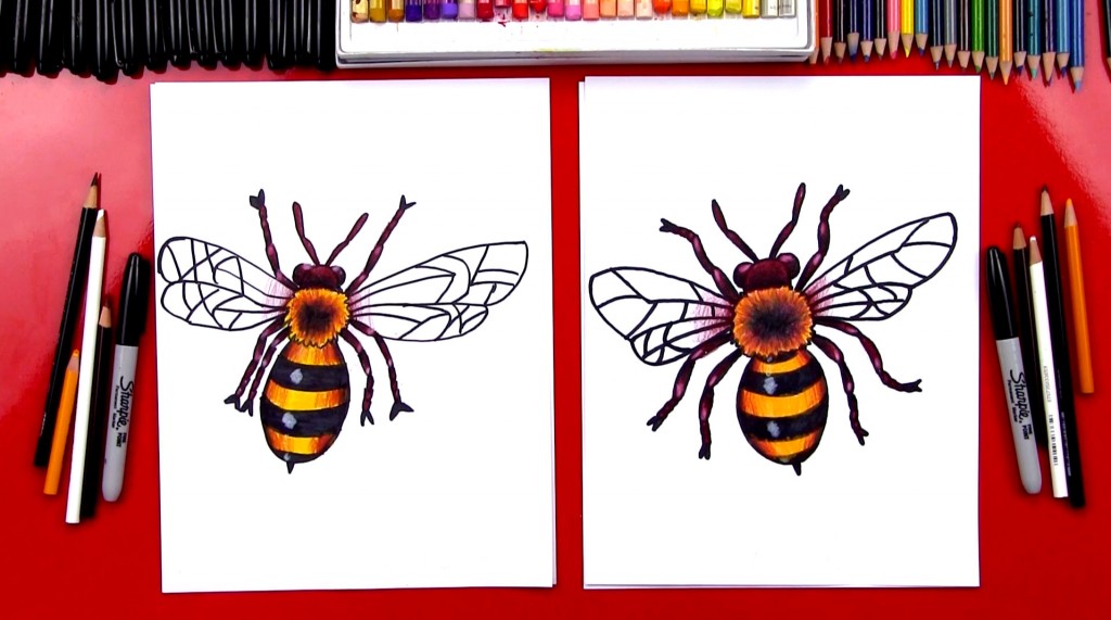 How To Draw A Realistic Bee