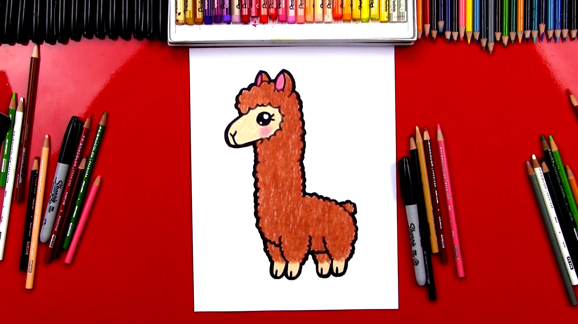 How To Draw A Cartoon Llama - Art For Kids Hub