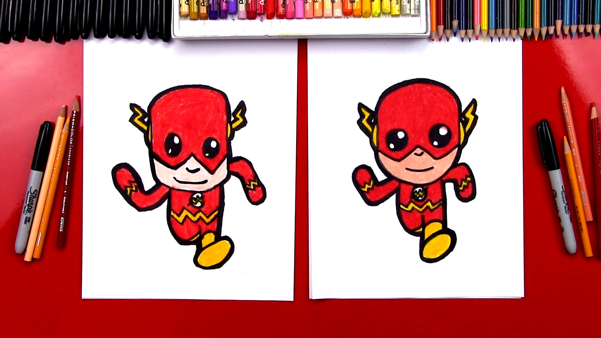 How To Draw The Flash Cartoon - Art For Kids Hub -