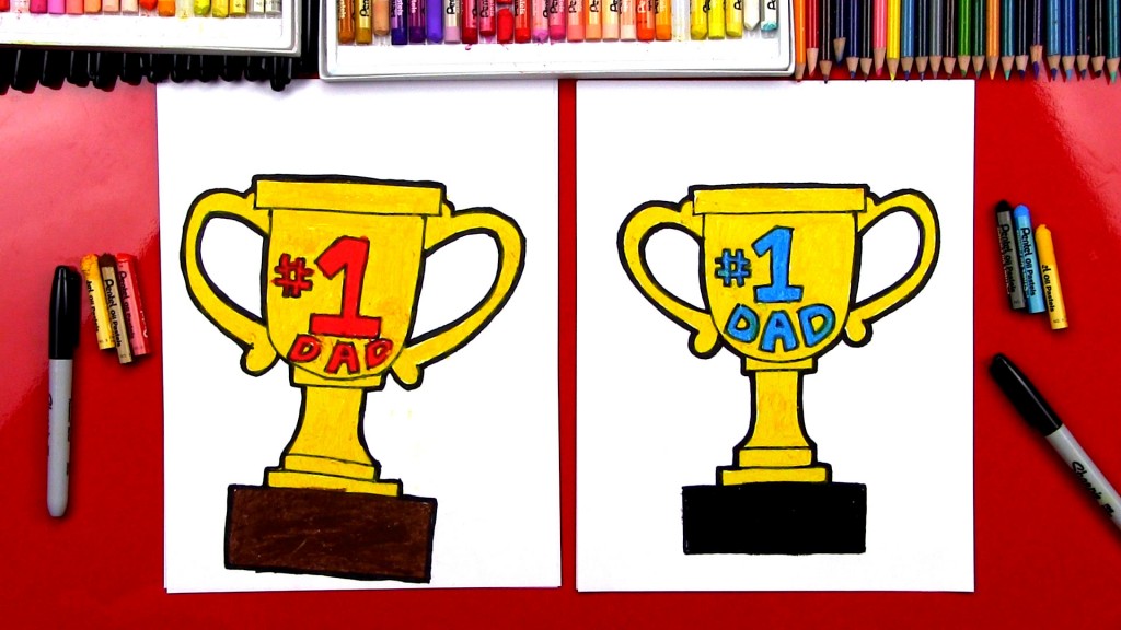 How To Draw A Trophy For Father’s Day