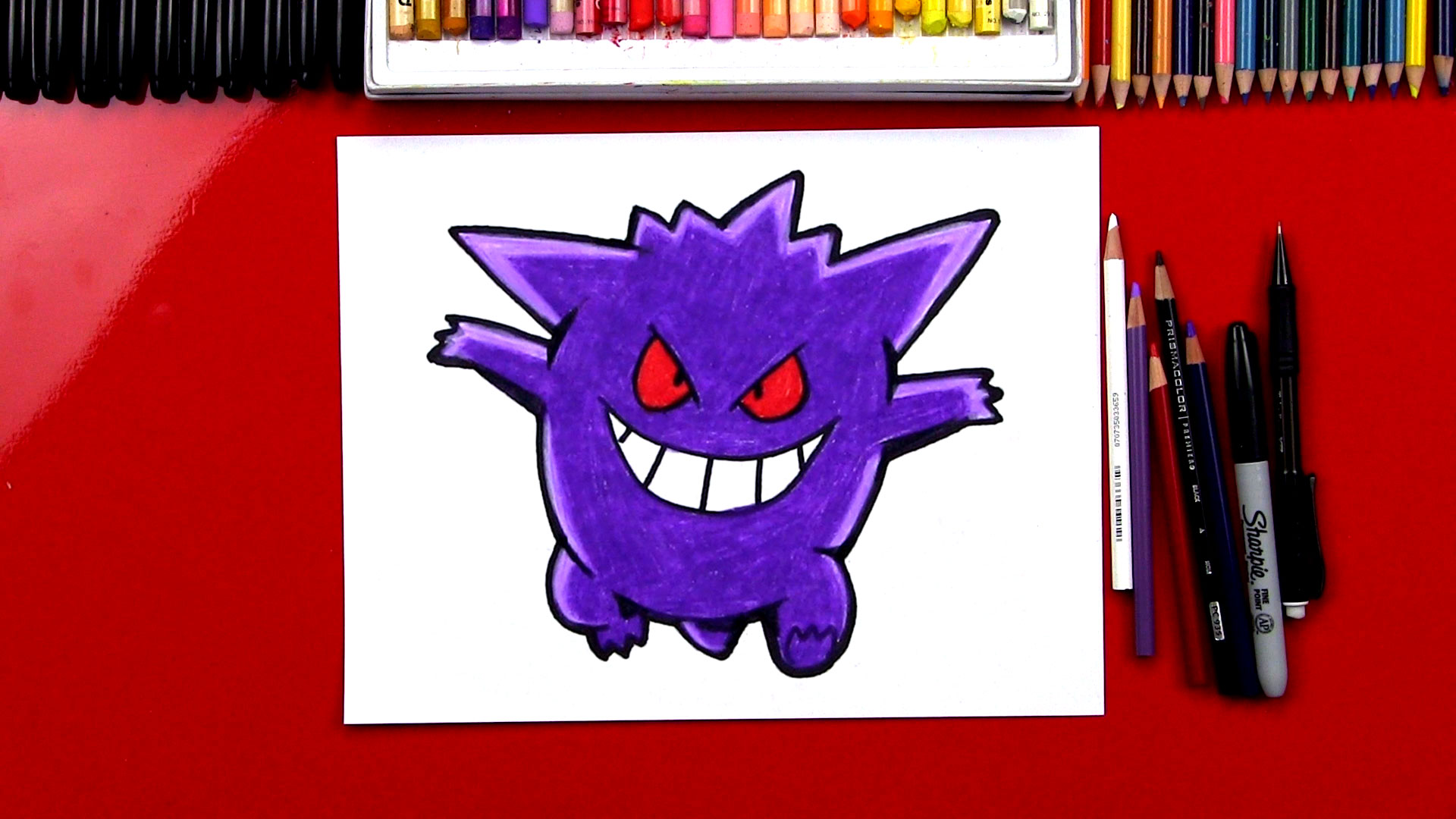 How To Draw Gengar Pokemon - Art For Kids Hub