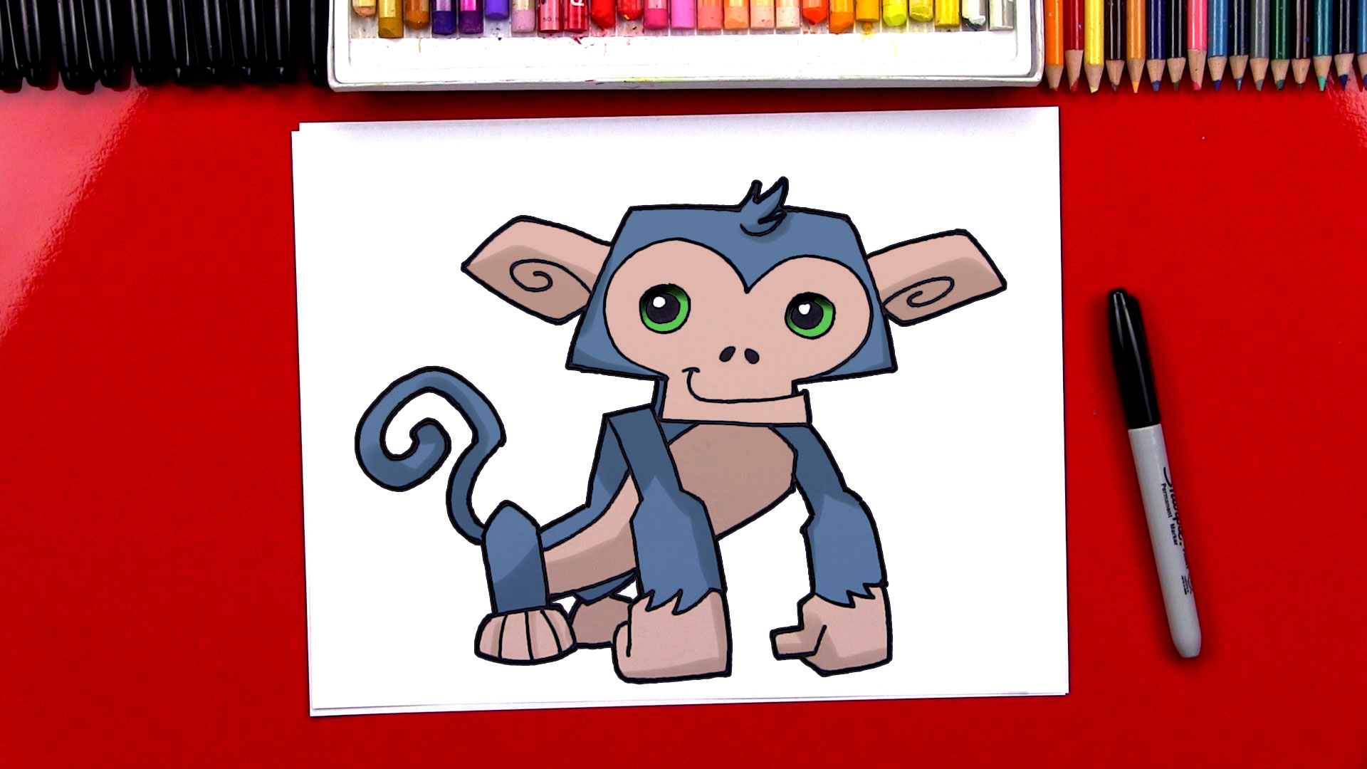 How To Draw Animal Jam Monkey Art For Kids Hub