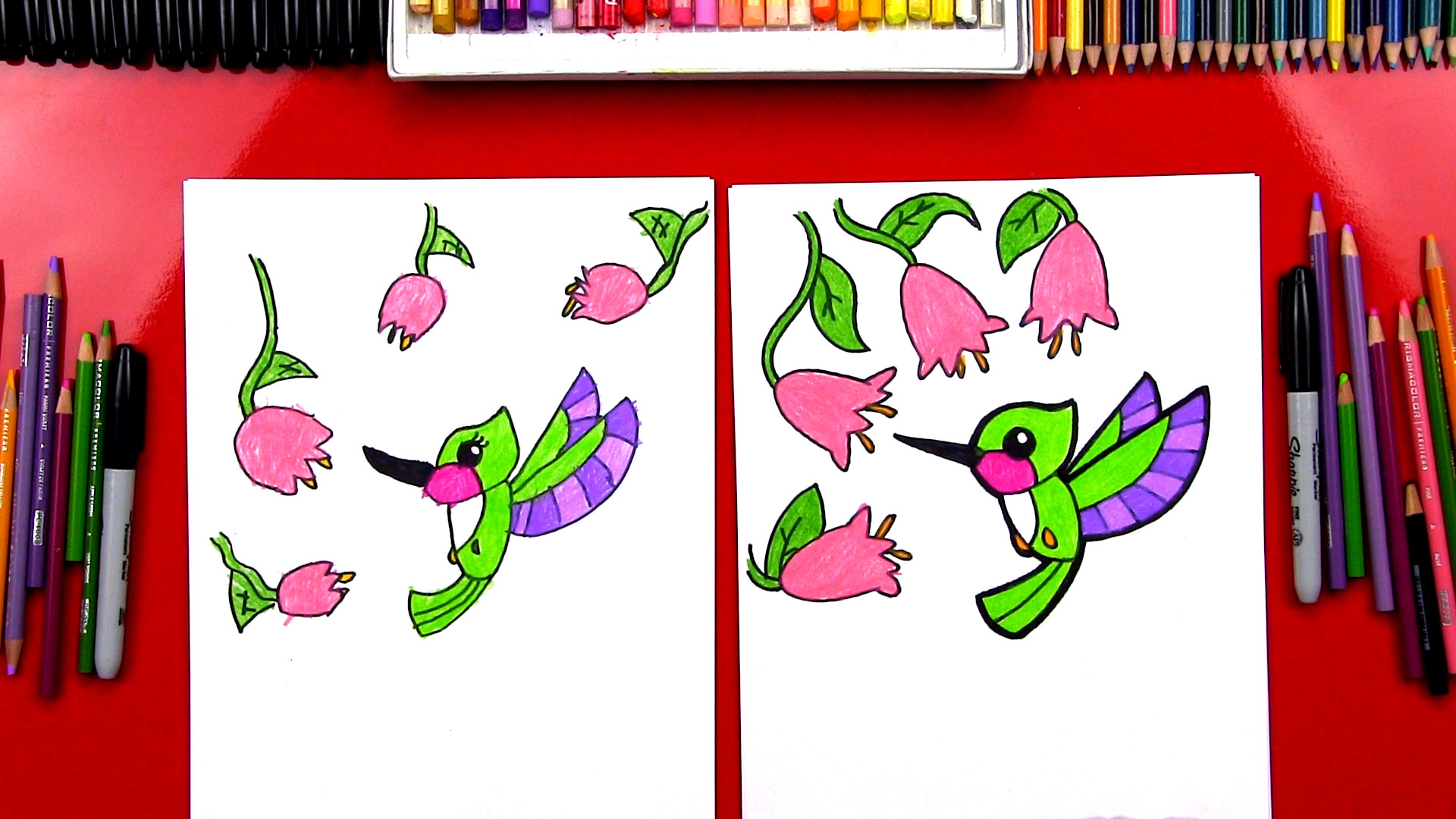 How To Draw A Cute Hummingbird - Art For Kids Hub
