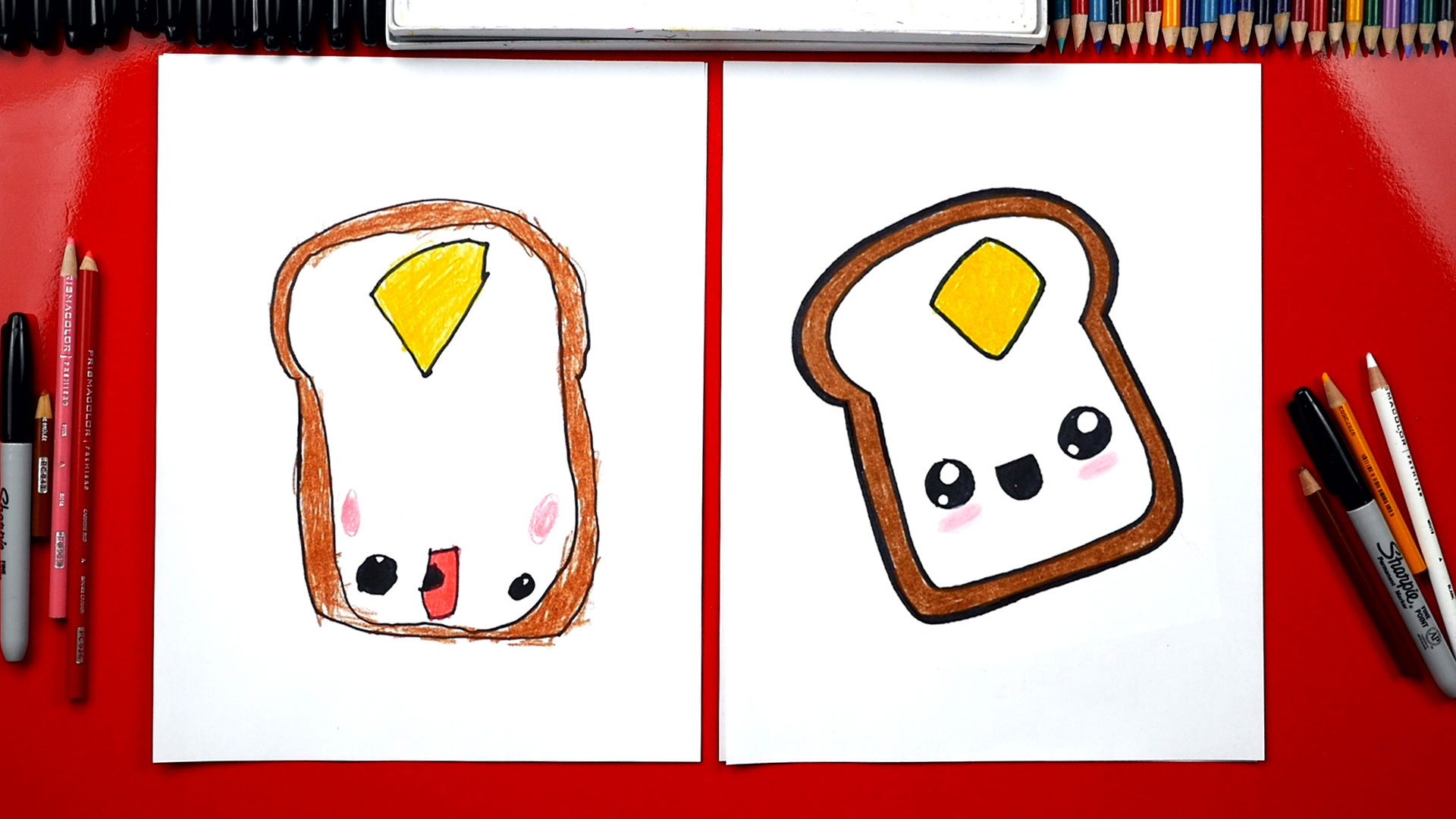 How To Draw Funny Toast - Art For Kids Hub