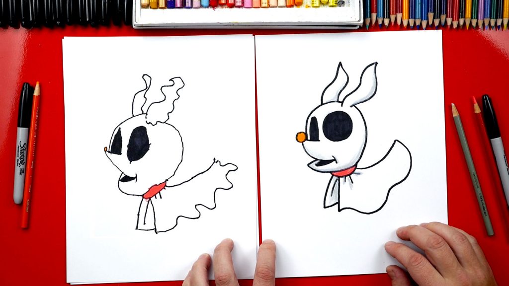 How To Draw Zero From Nightmare Before Christmas