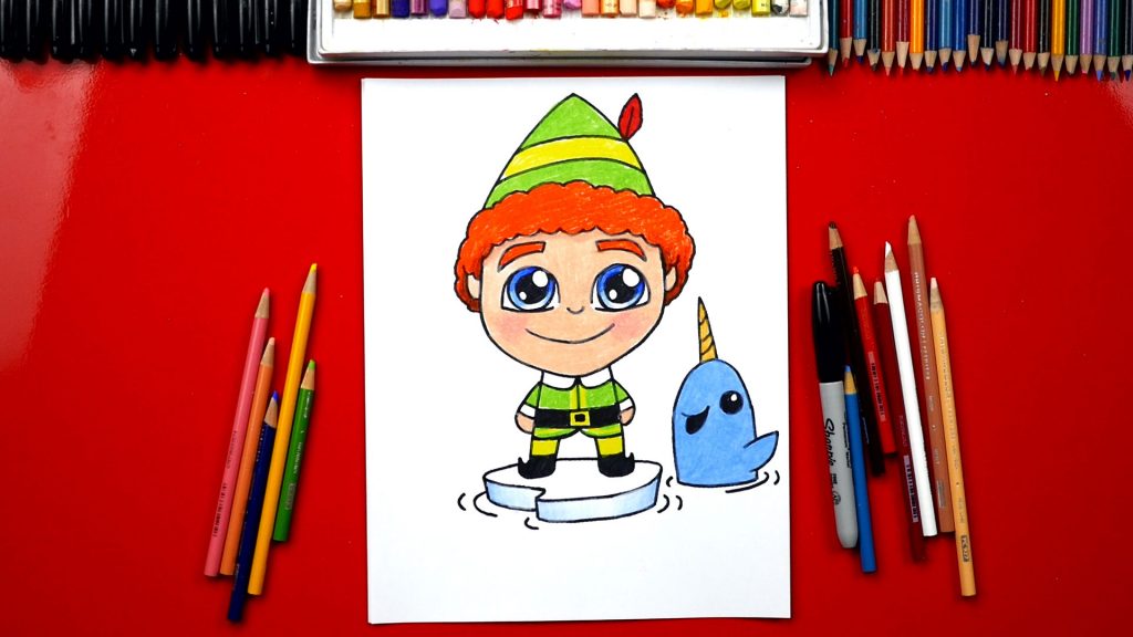 How To Draw Buddy The Elf And Mr Narwhal