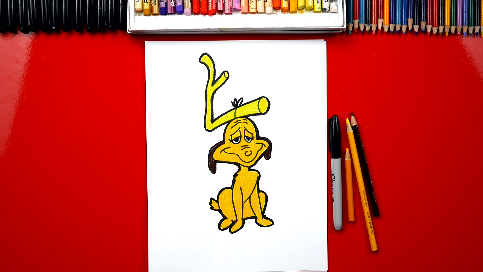 How To Draw Max From The Grinch Art For Kids Hub