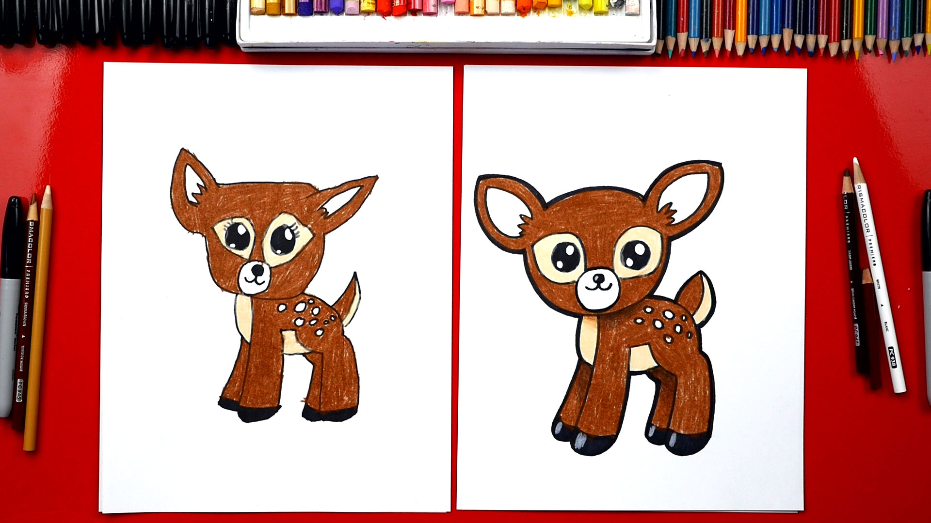 How To Draw A Baby Deer - Art For Kids Hub -