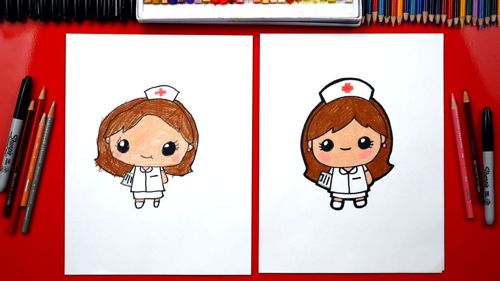 How To Draw A Cartoon Nurse