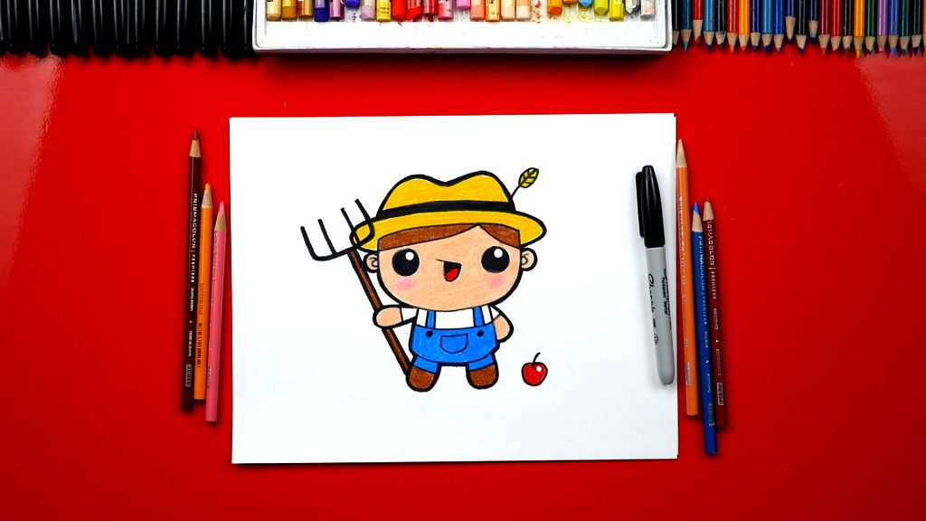 How To Draw A Cartoon Farmer – MEMBER LESSON