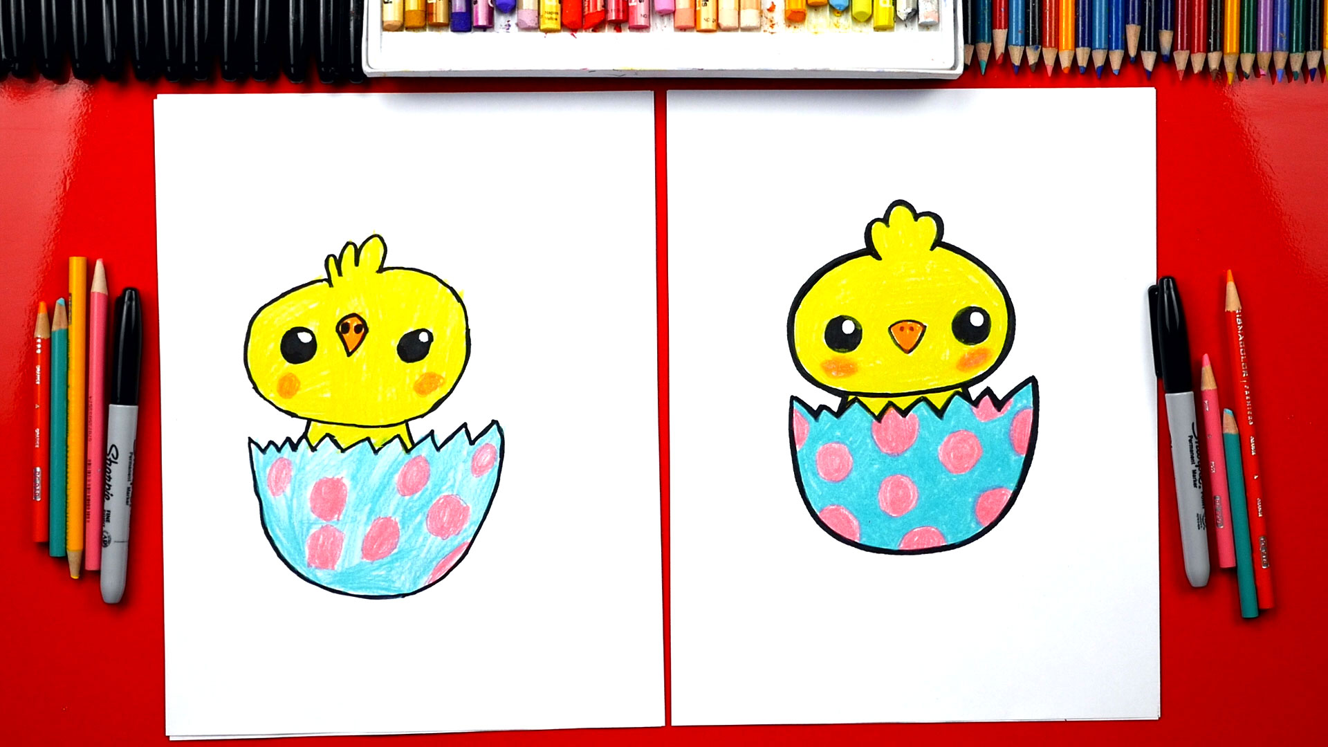 How To Draw An Easter Chick - Art For Kids Hub