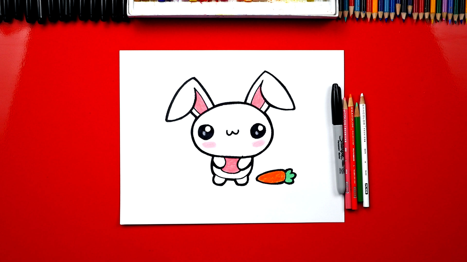 How To Draw The Cutest Easter Bunny - Art For Kids Hub