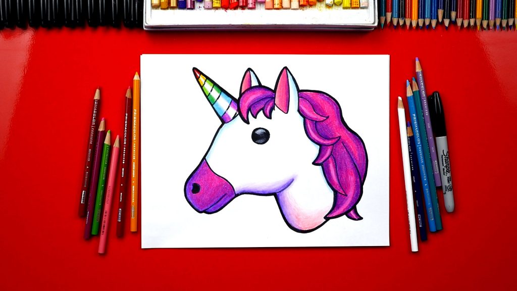 How To Draw The Unicorn Emoji