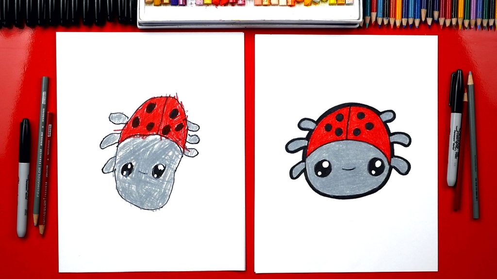 How To Draw A Cartoon Ladybug
