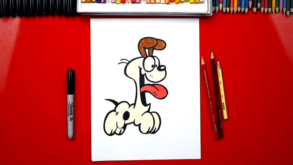 How To Draw Odie From Garfield