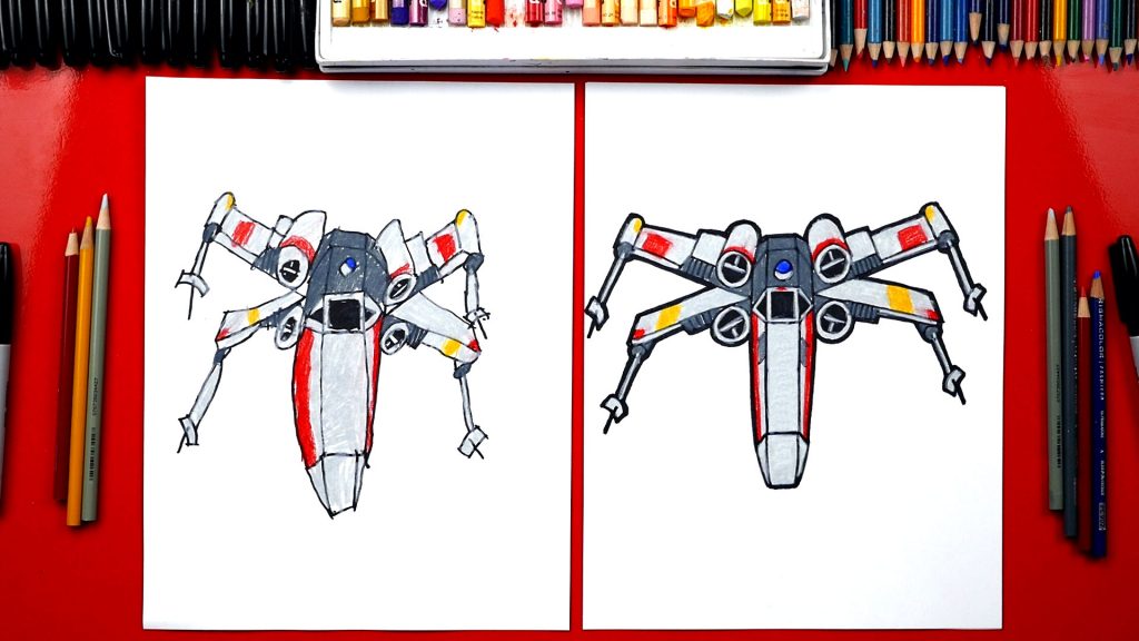 How To Draw An X Wing From Star Wars