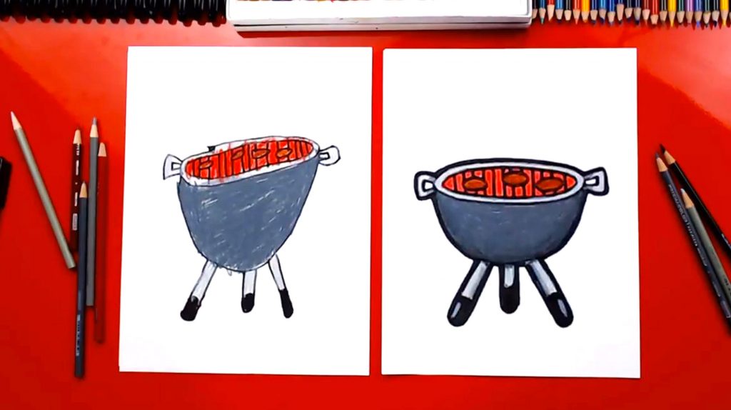 How To Draw A BBQ Grill