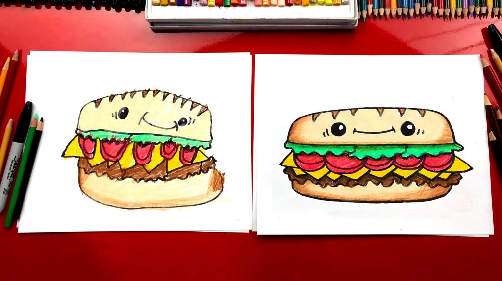 How To Draw A Funny Sandwich