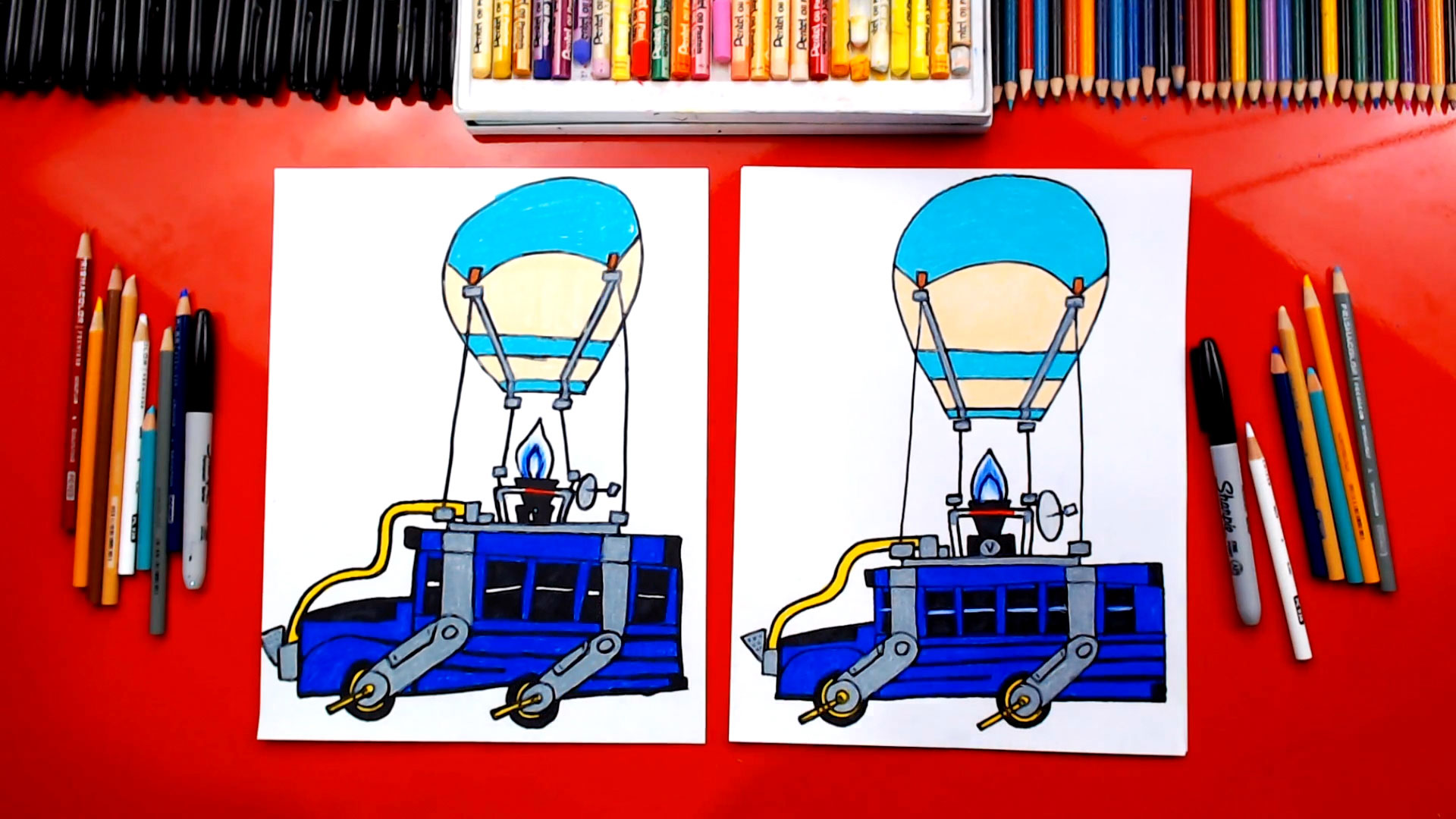How To Draw The Fortnite Battle Bus - Art For Kids Hub