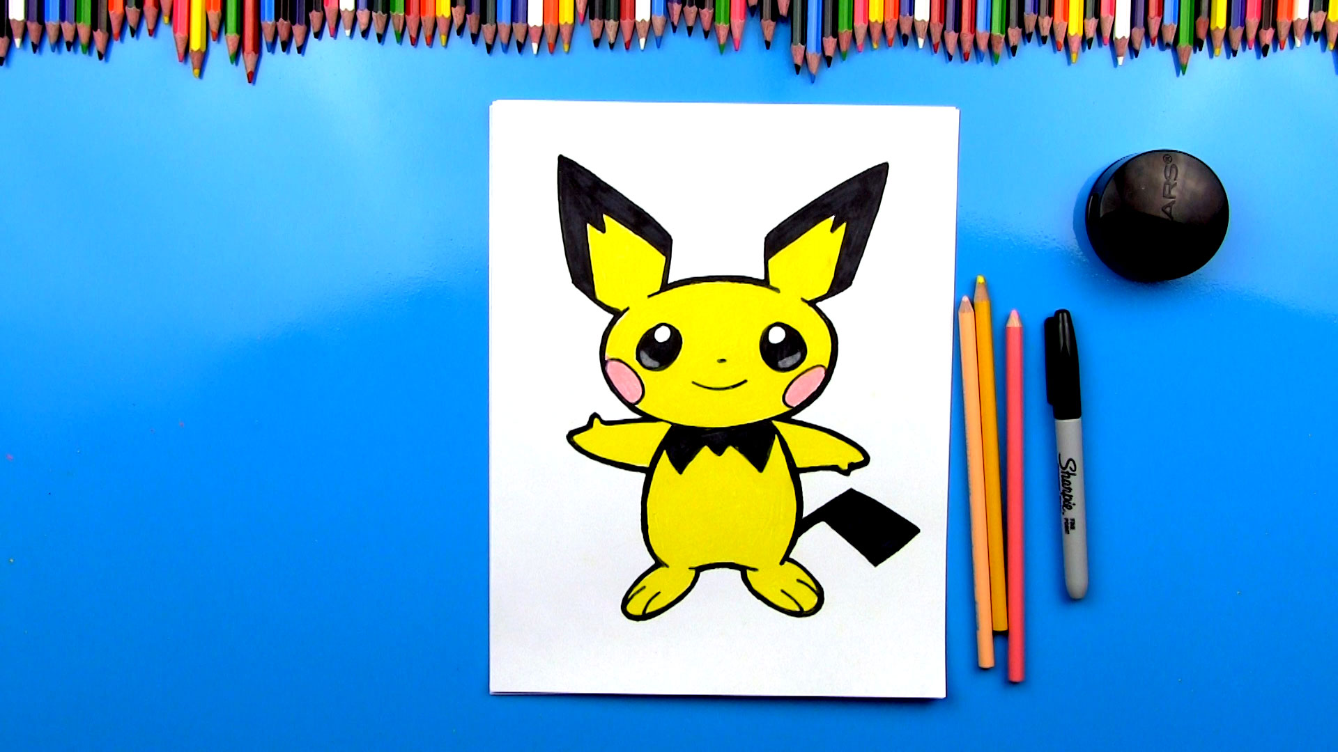 How To Draw Pichu Pokemon - Art For Kids Hub -