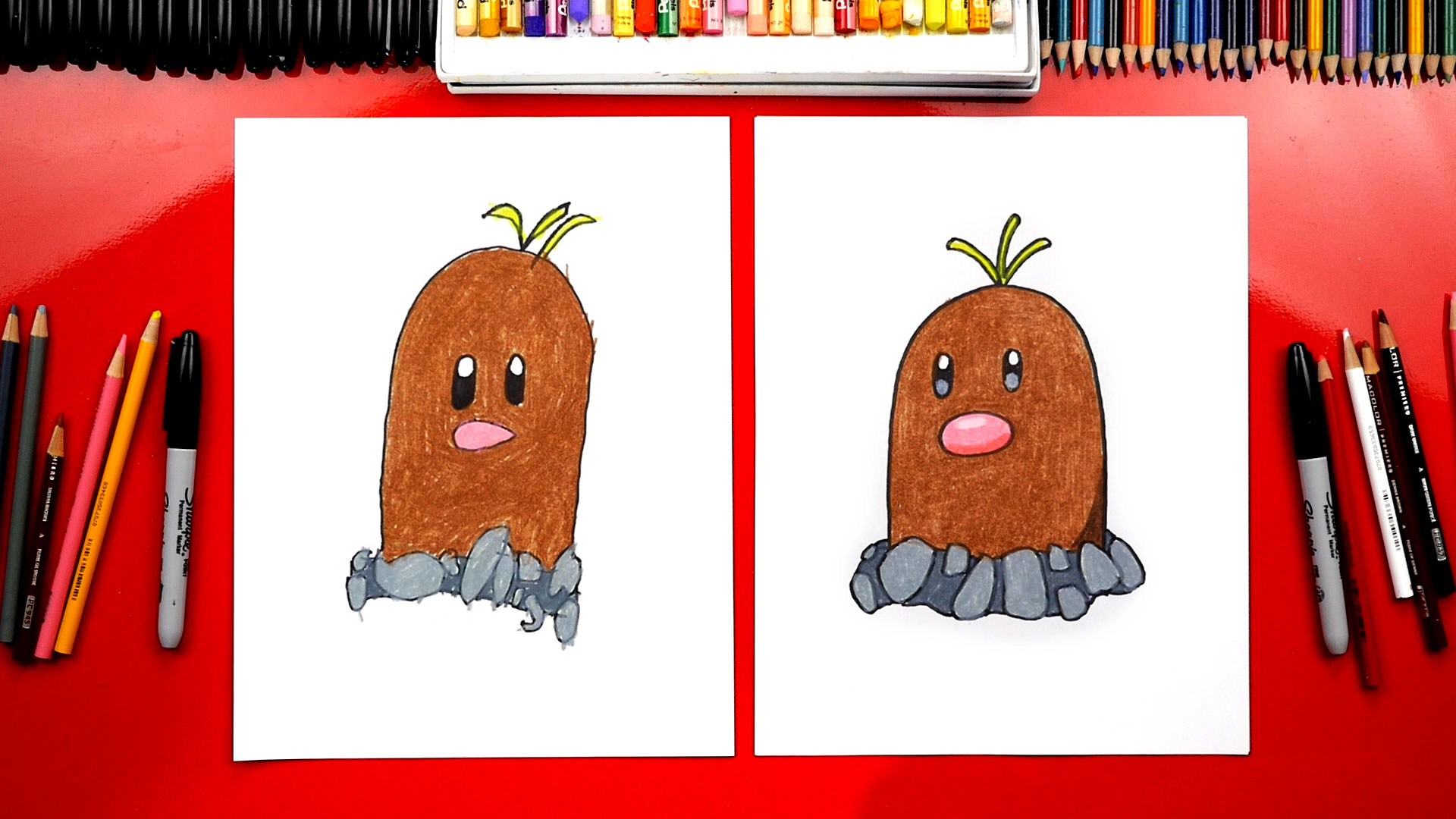 How To Draw Diglett Pokemon - Art For Kids Hub