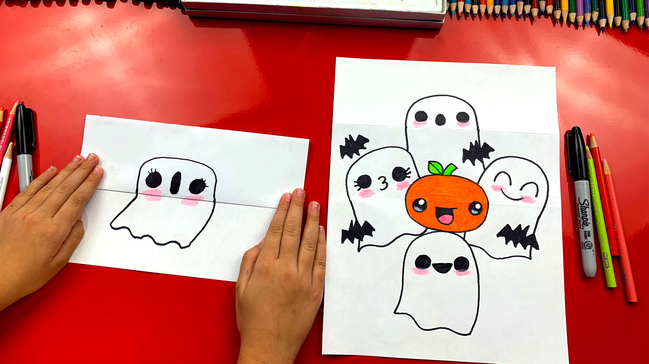 How To Draw A Ghost Stack (Folding Surprise) Art For