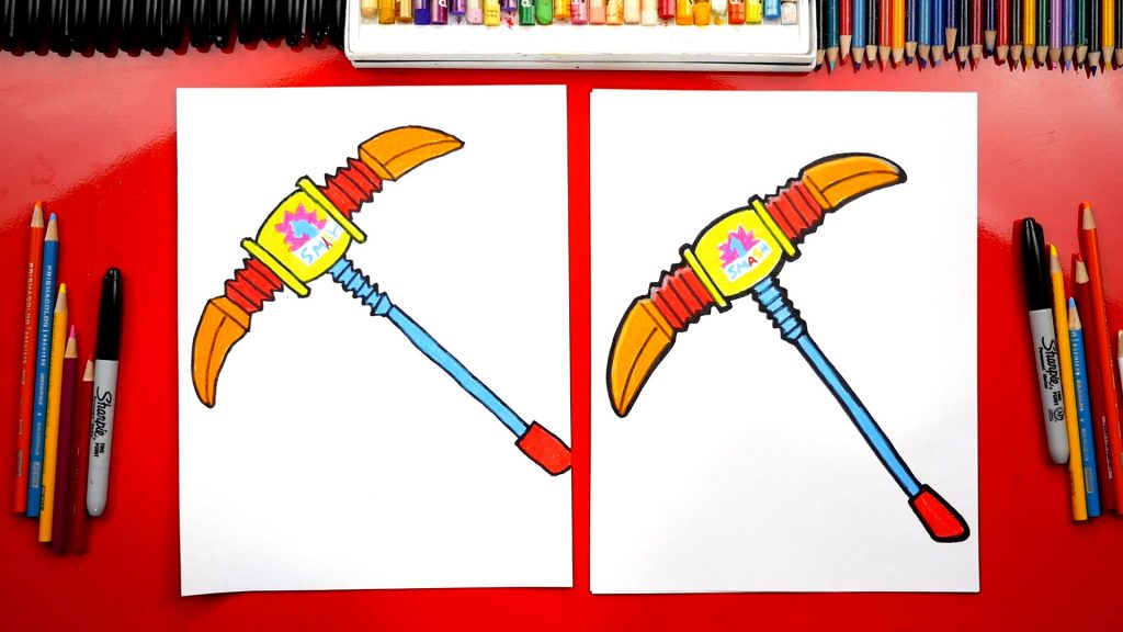 How To Draw Pip Squeak Pickaxe From Fortnite