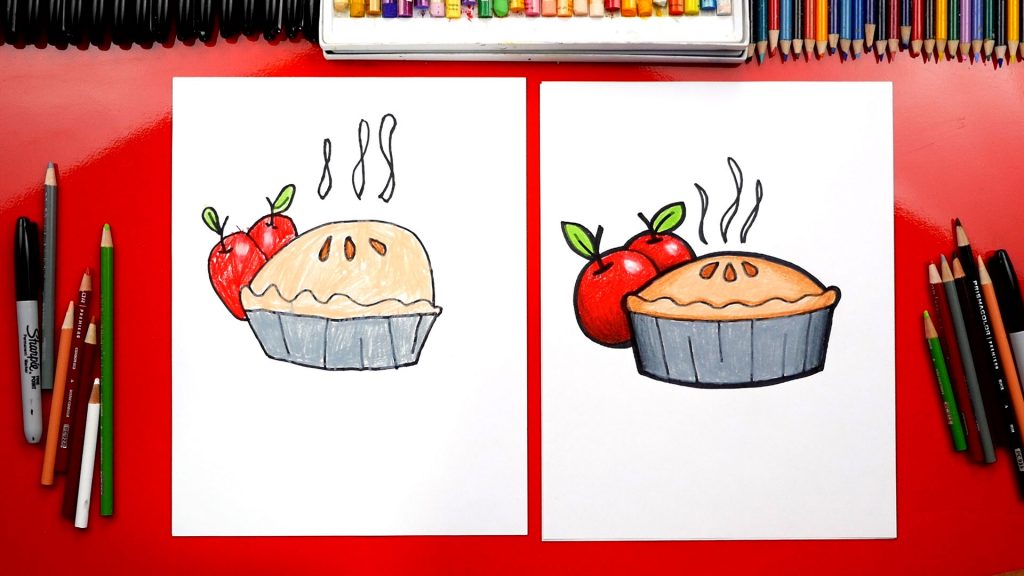 How To Draw An Apple Pie For Thanksgiving