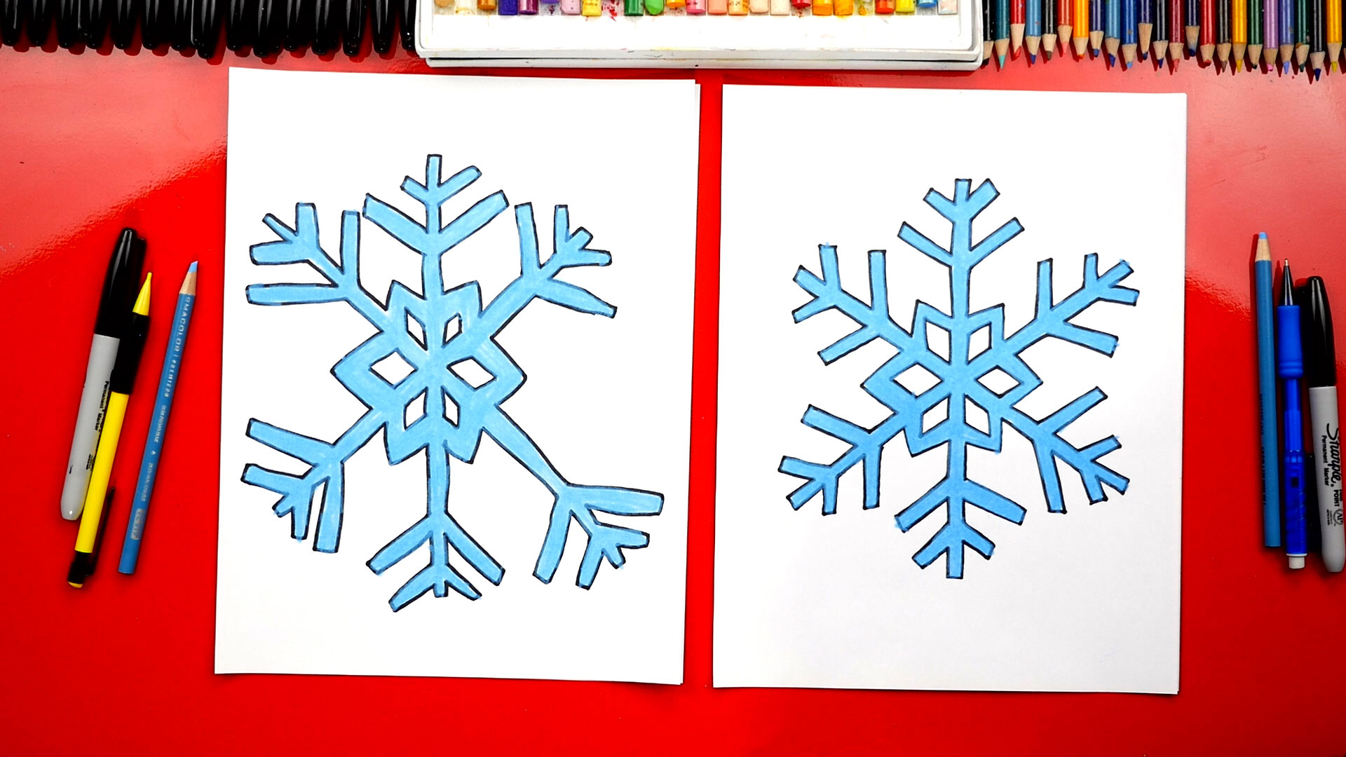How To Draw A Snowflake - Art For Kids Hub