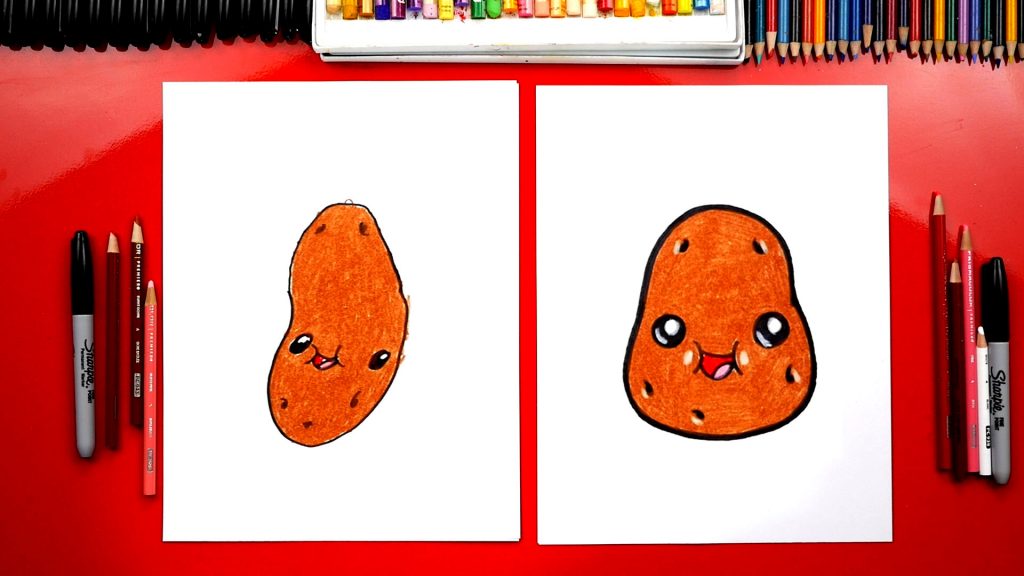How To Draw A Funny Potato