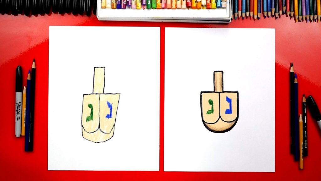 How To Draw A Dreidel For Hanukkah